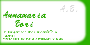 annamaria bori business card